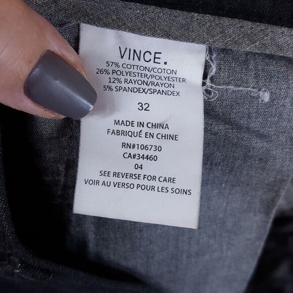 VINCE Mens Jeans Size 32 Gray Chino Relaxed Tapered Leg Jogger Pants Pockets - Picture 7 of 8